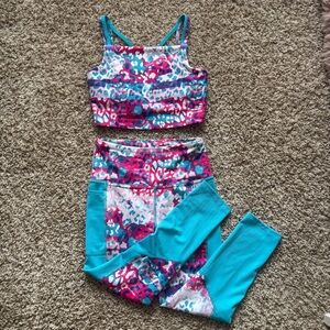 BCG Pink and Blue Leopard Print Activewear (8-10)